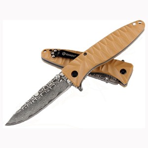 Складной нож Ganzo G620, желтый (травление) - картинка 1