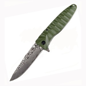 Складной нож Ganzo G620, зеленый (травление) - картинка 1